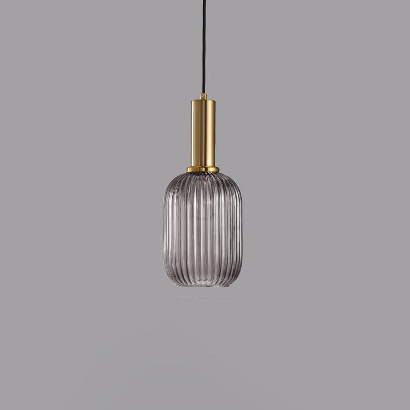 Striped Glass Lantern Pendant