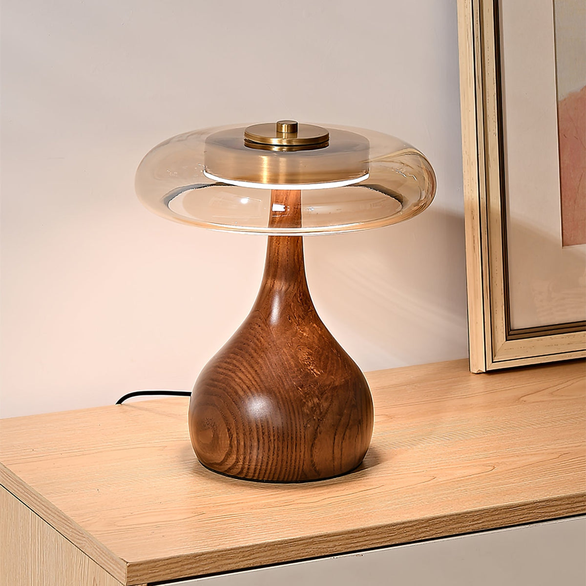 Veyra Modern Glass LED Table Lamp