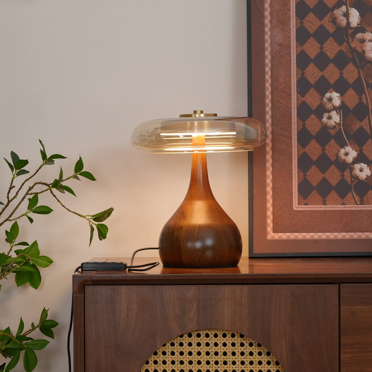 Veyra Modern Glass LED Table Lamp