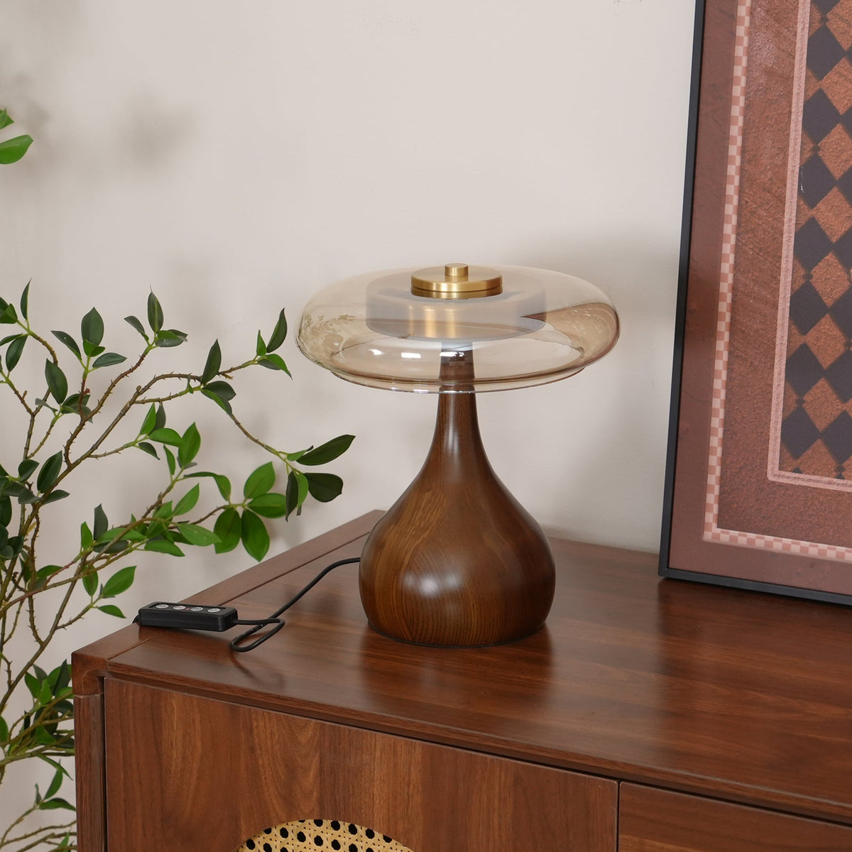 Veyra Modern Glass LED Table Lamp