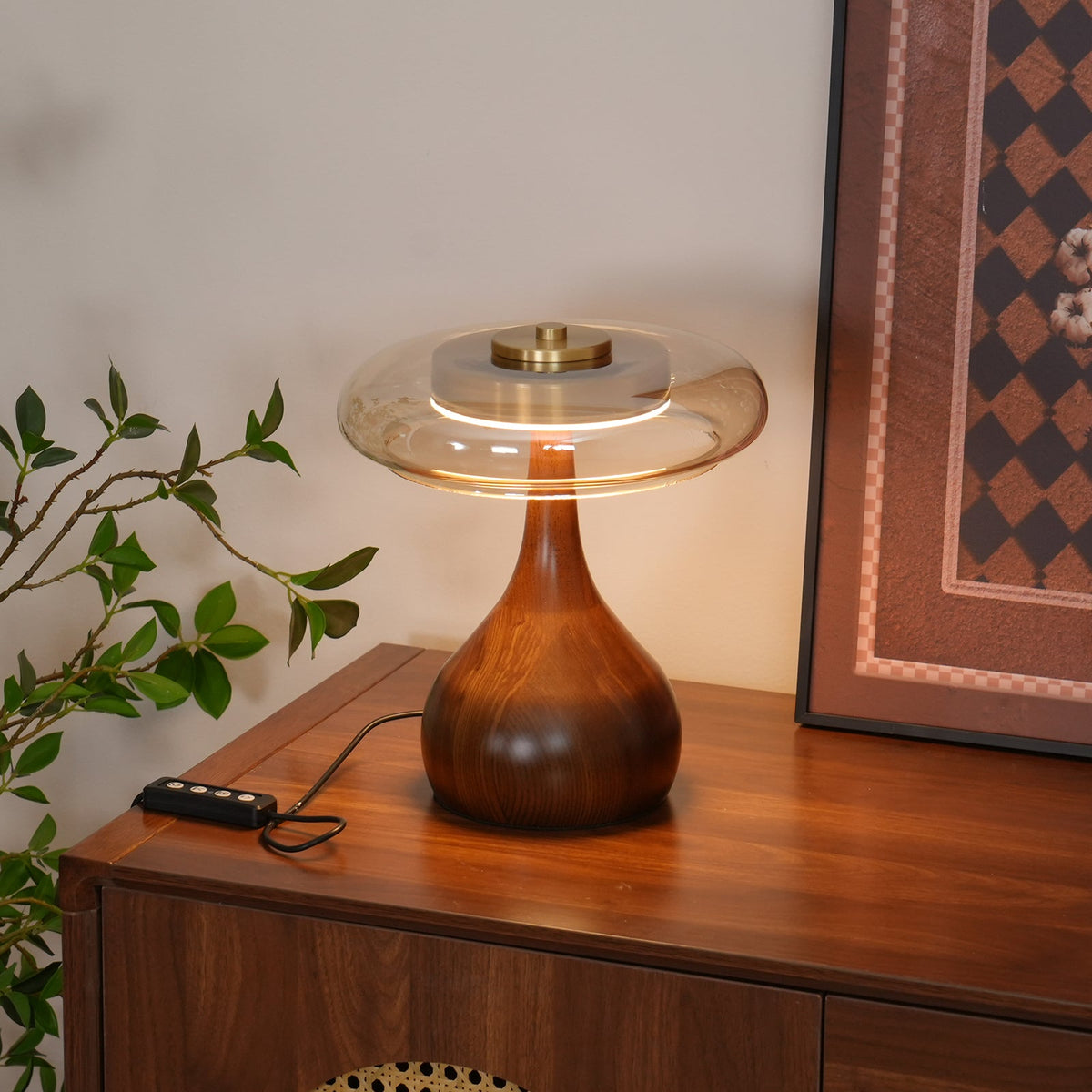 Veyra Modern Glass LED Table Lamp