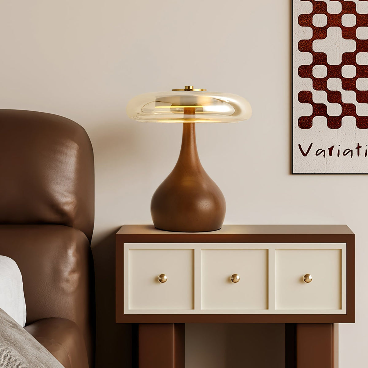 Veyra Modern Glass LED Table Lamp