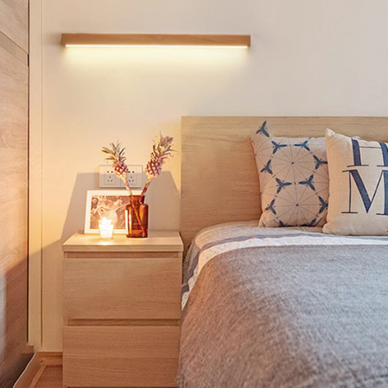 Solid Wood Strip Wall Light