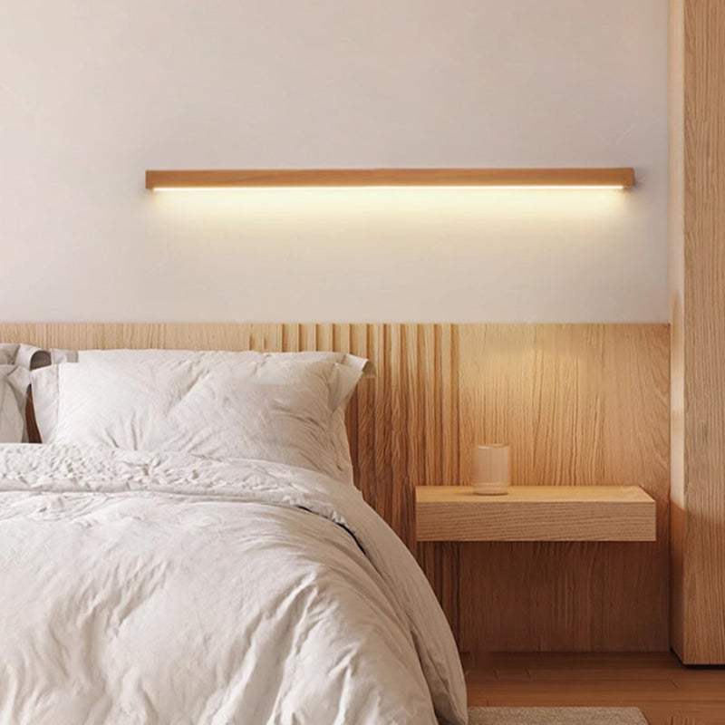 Solid Wood Strip Wall Light