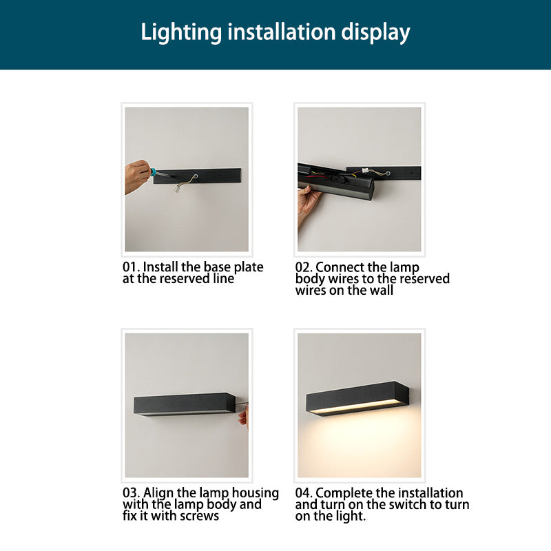 Rectangular Garden Wall Sconce