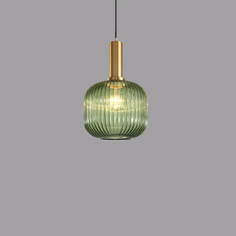 Striped Glass Lantern Pendant
