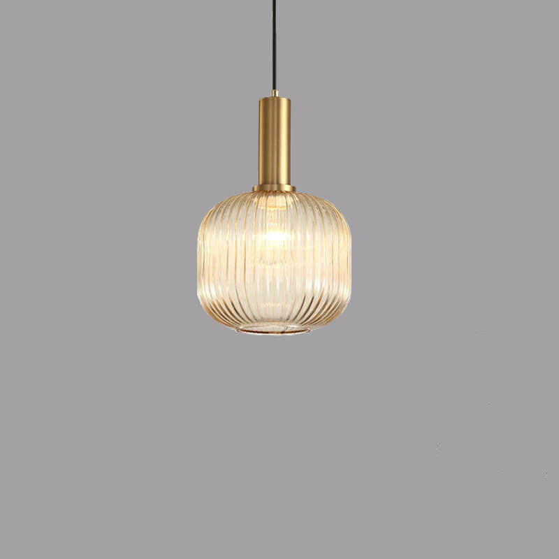 Striped Glass Lantern Pendant