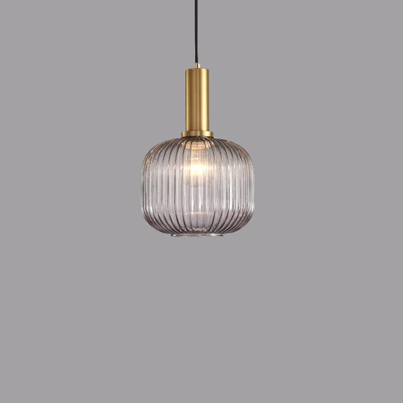 Striped Glass Lantern Pendant