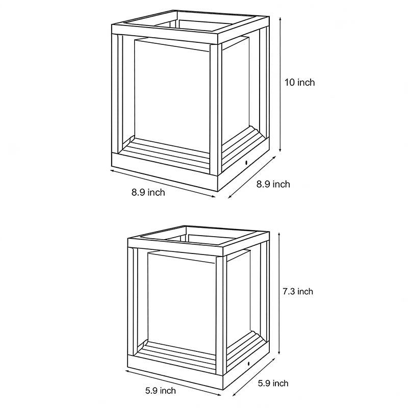 Square Solar Garden Pedestal Light