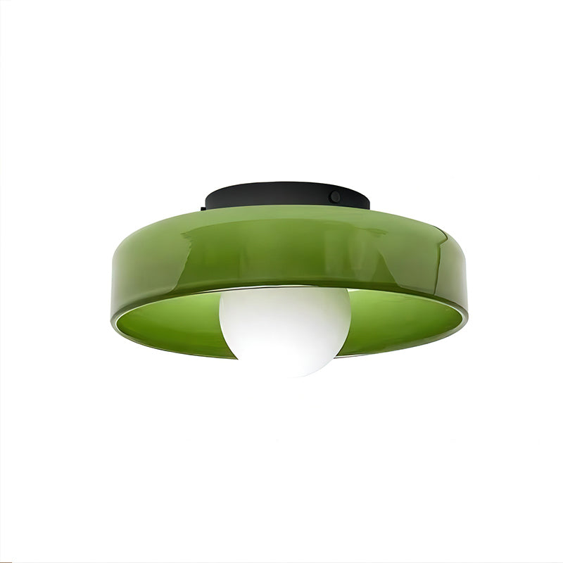 Disc Orb Glass Flush Mount Light