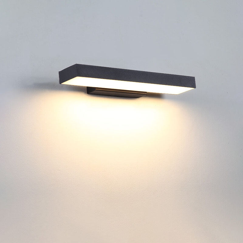 Rectangular Outdoor Sensor Wall Light
