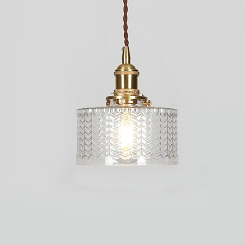Brass and Glass Jar Pendant