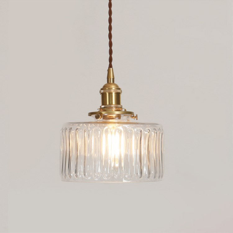 Brass and Glass Jar Pendant