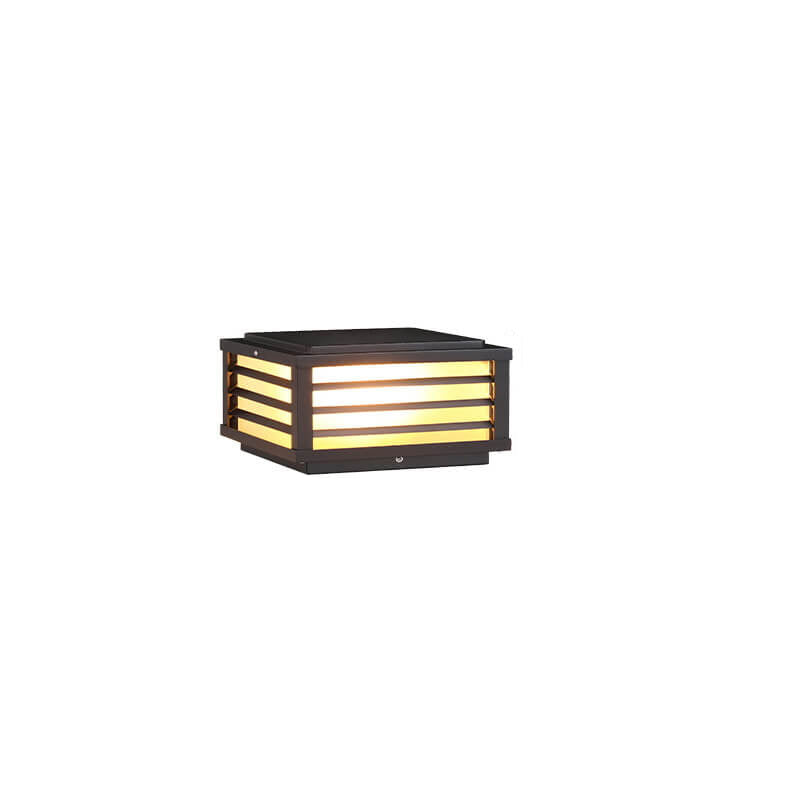 Square Solar Post Light
