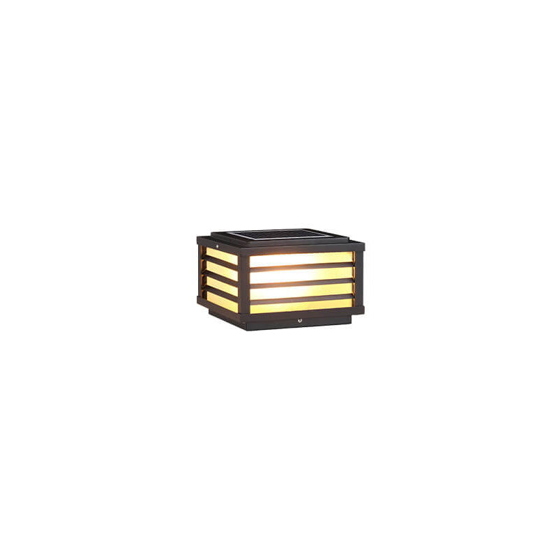 Square Solar Post Light