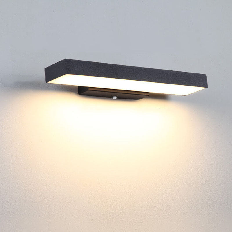 Rectangular Outdoor Sensor Wall Light