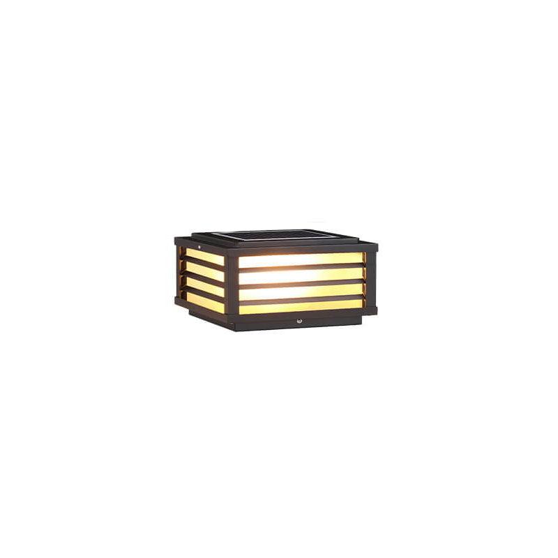 Square Solar Post Light