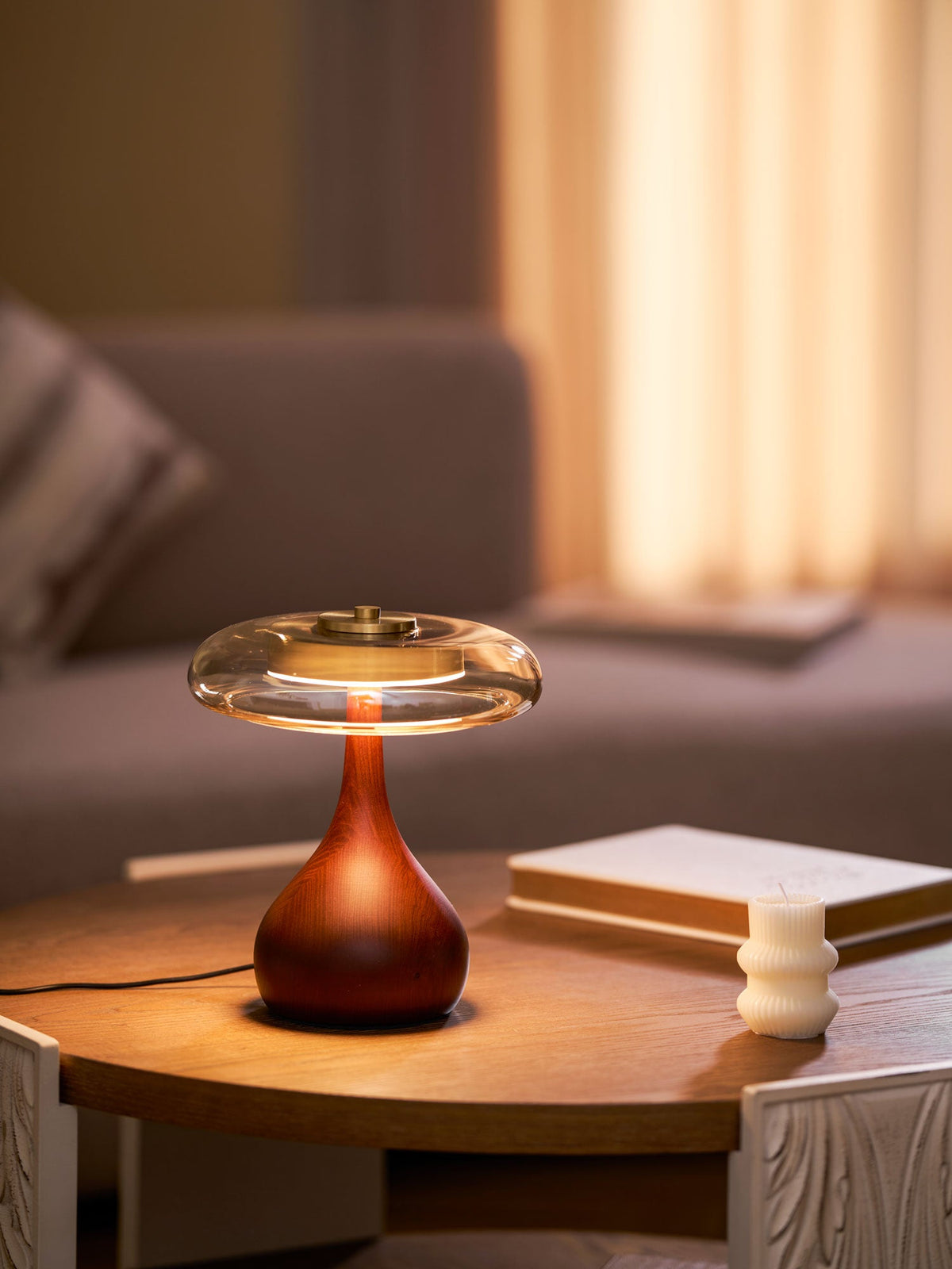Veyra Modern Glass LED Table Lamp