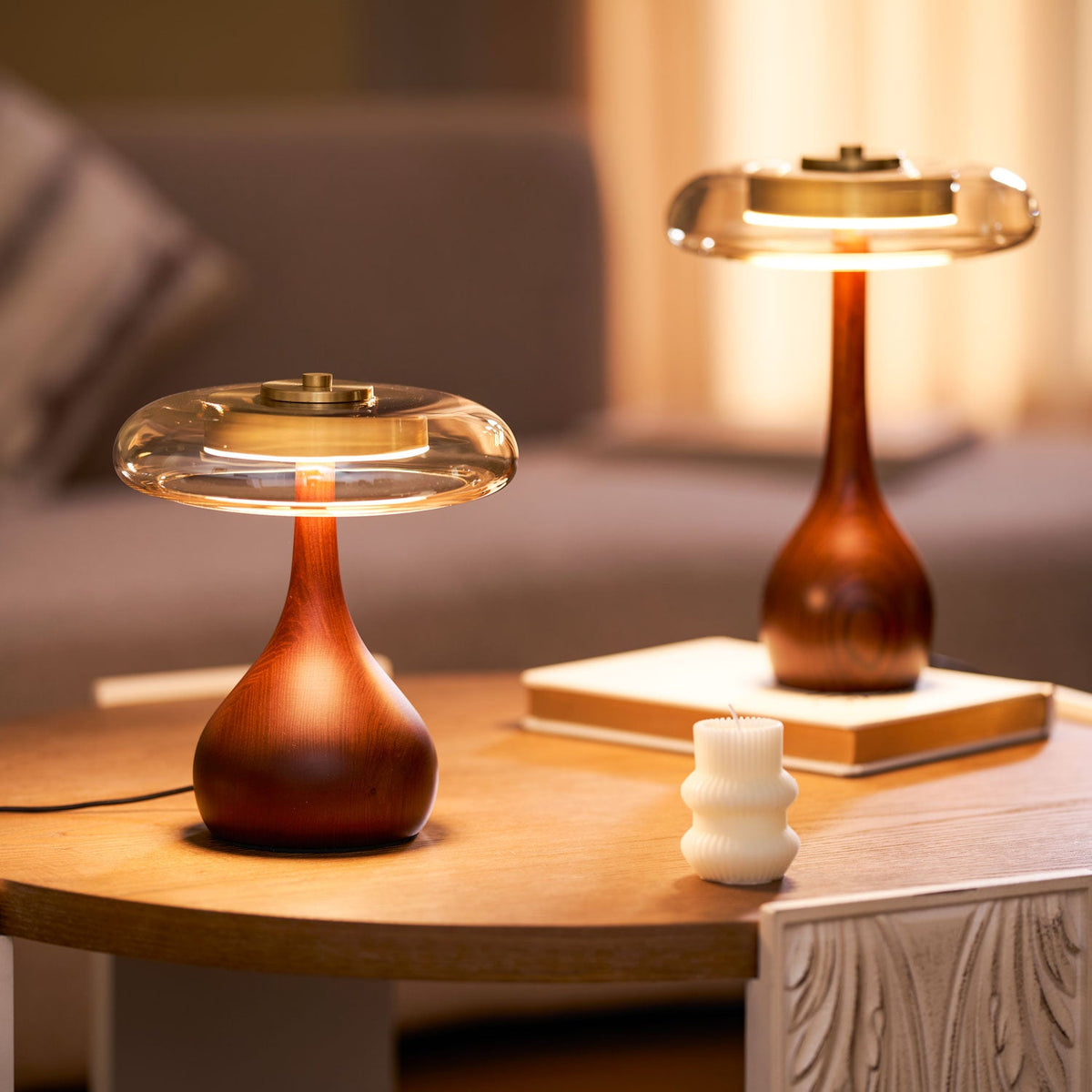 Veyra Modern Glass LED Table Lamp