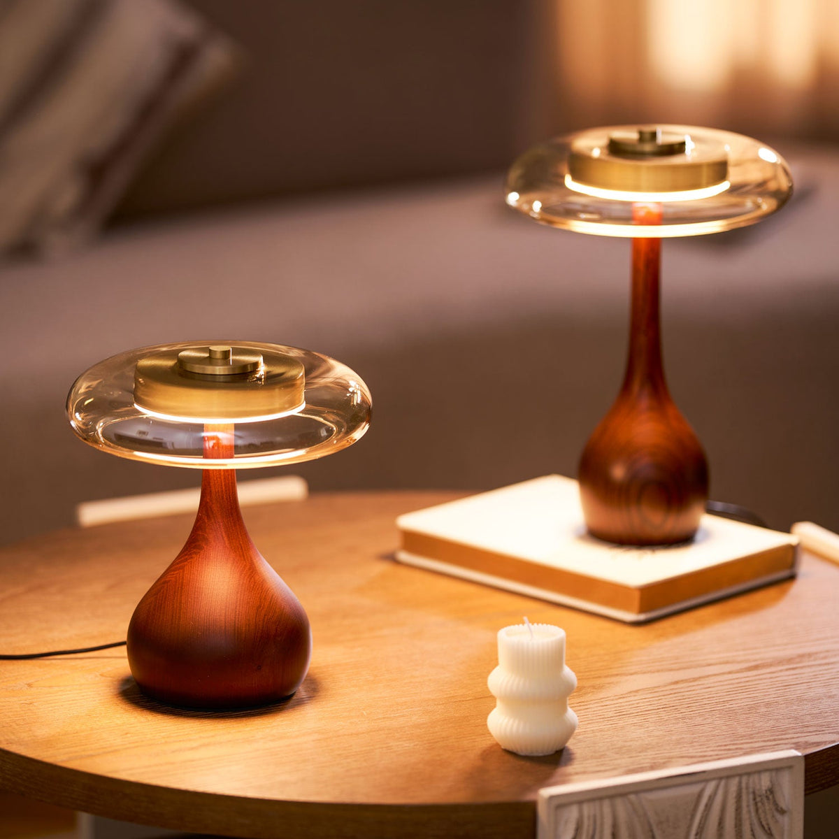 Veyra Modern Glass LED Table Lamp