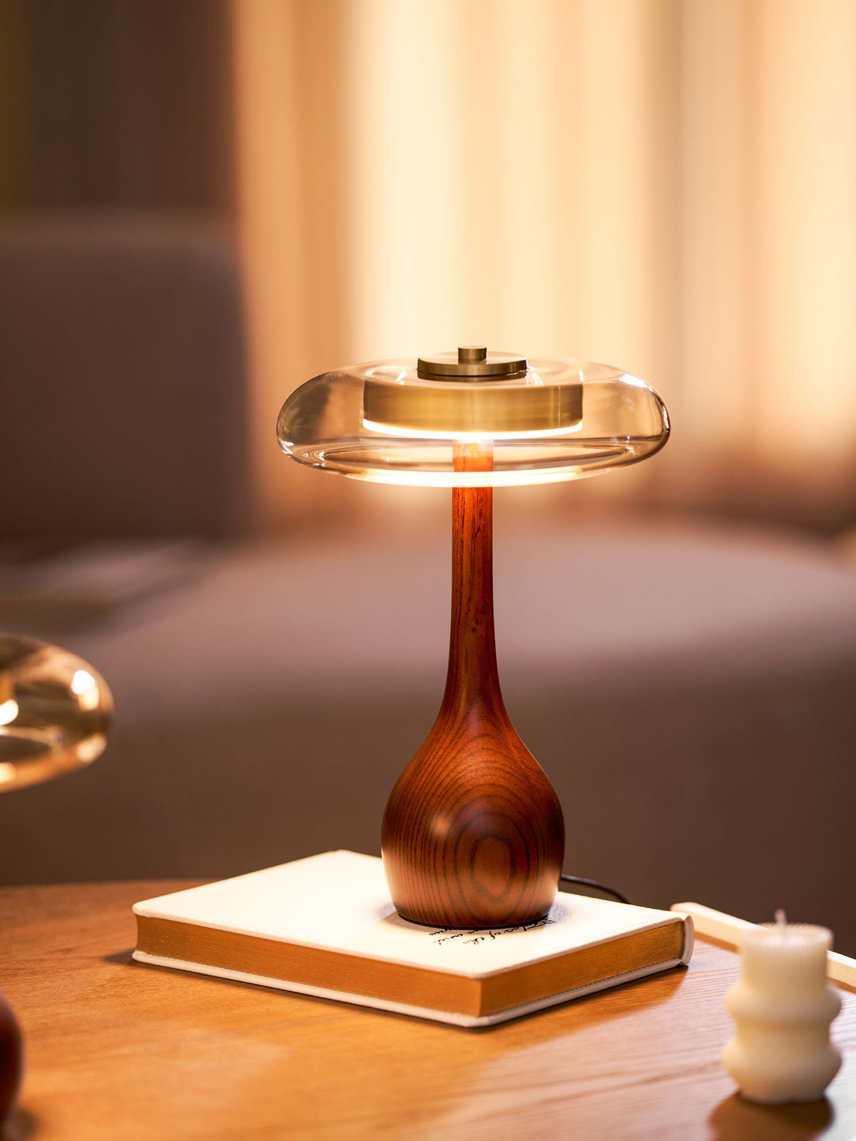 Veyra Modern Glass LED Table Lamp
