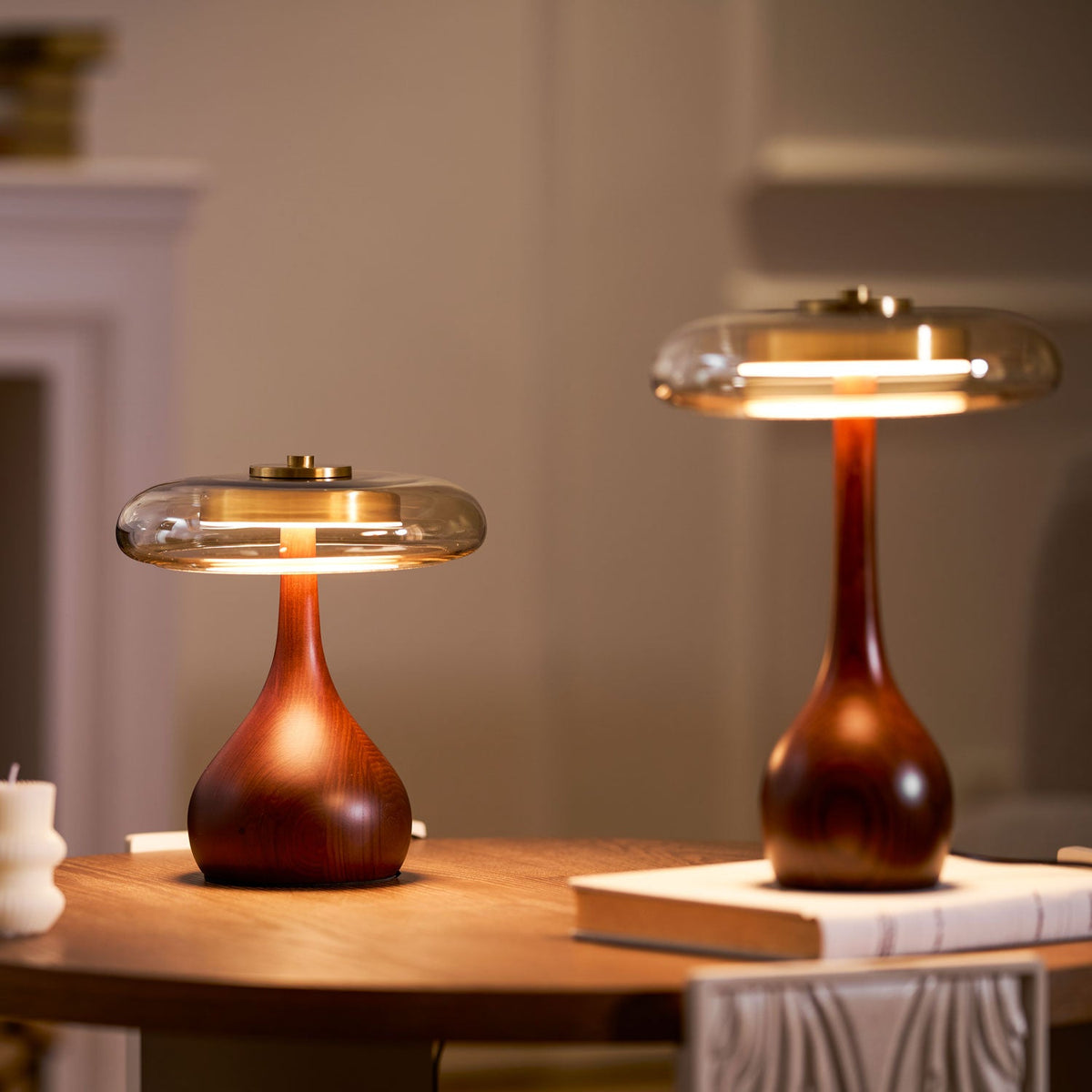 Veyra Modern Glass LED Table Lamp