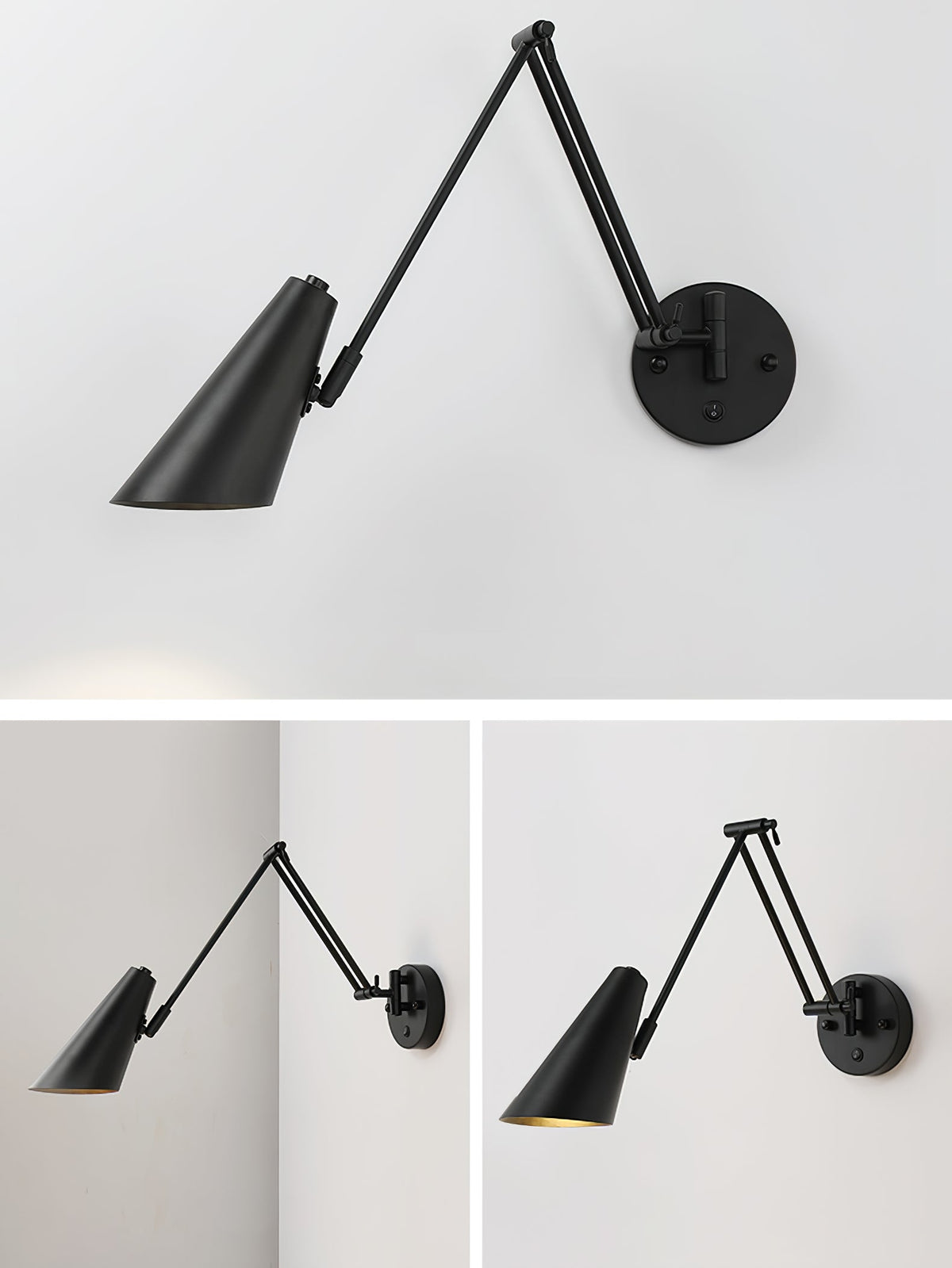 Swing Arm Industrial Wall Sconce