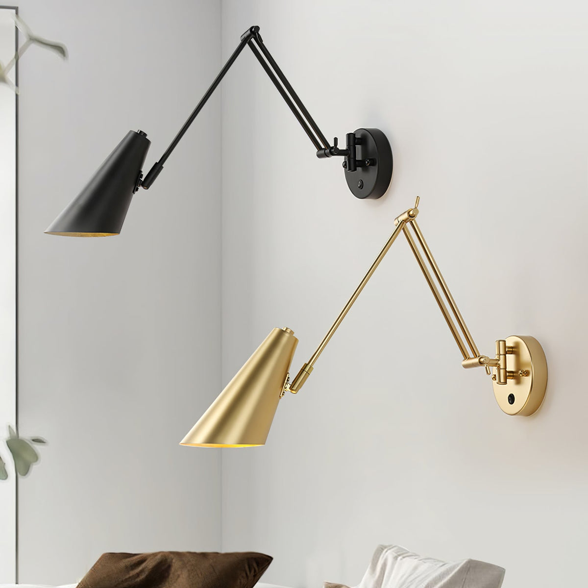 Swing Arm Industrial Wall Sconce