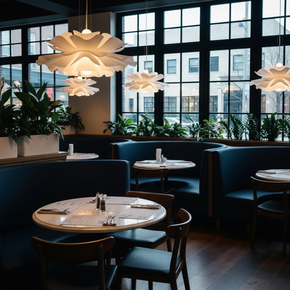 Lotus White Acrylic Pendant Light