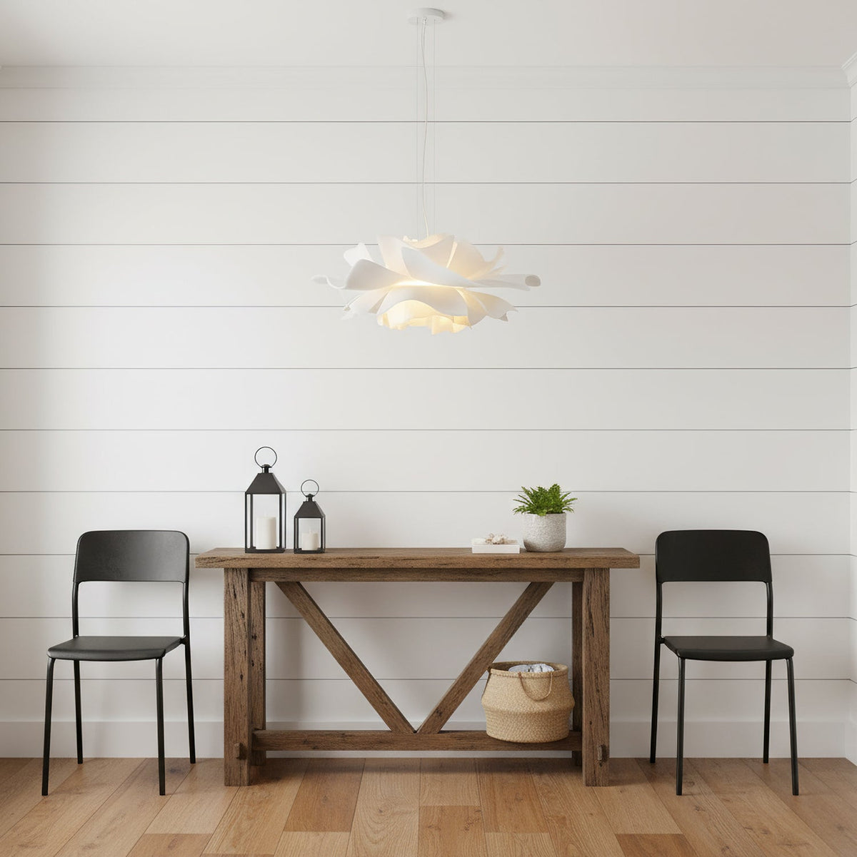 Lotus White Acrylic Pendant Light