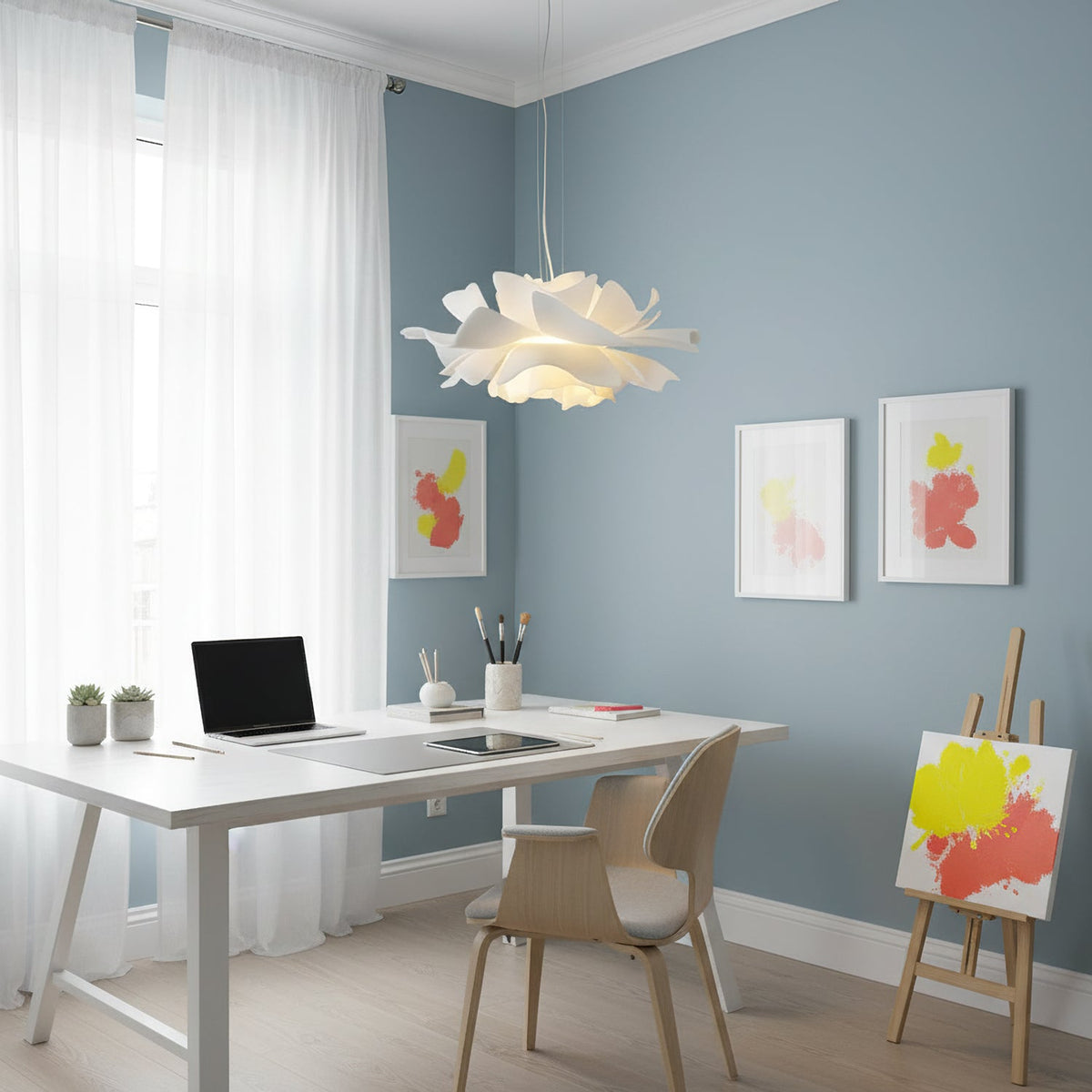 Lotus White Acrylic Pendant Light