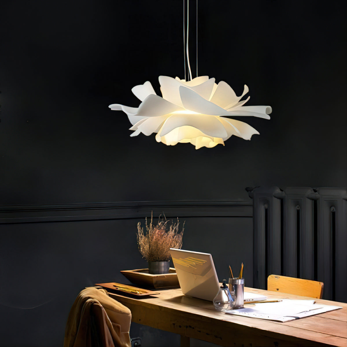 Lotus White Acrylic Pendant Light