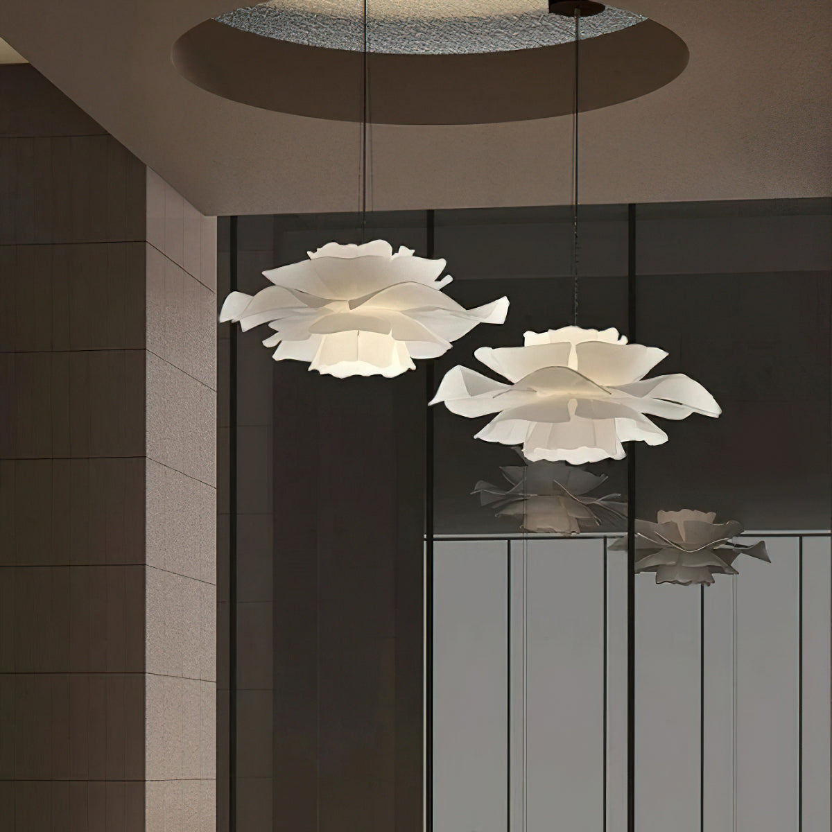 Lotus White Acrylic Pendant Light