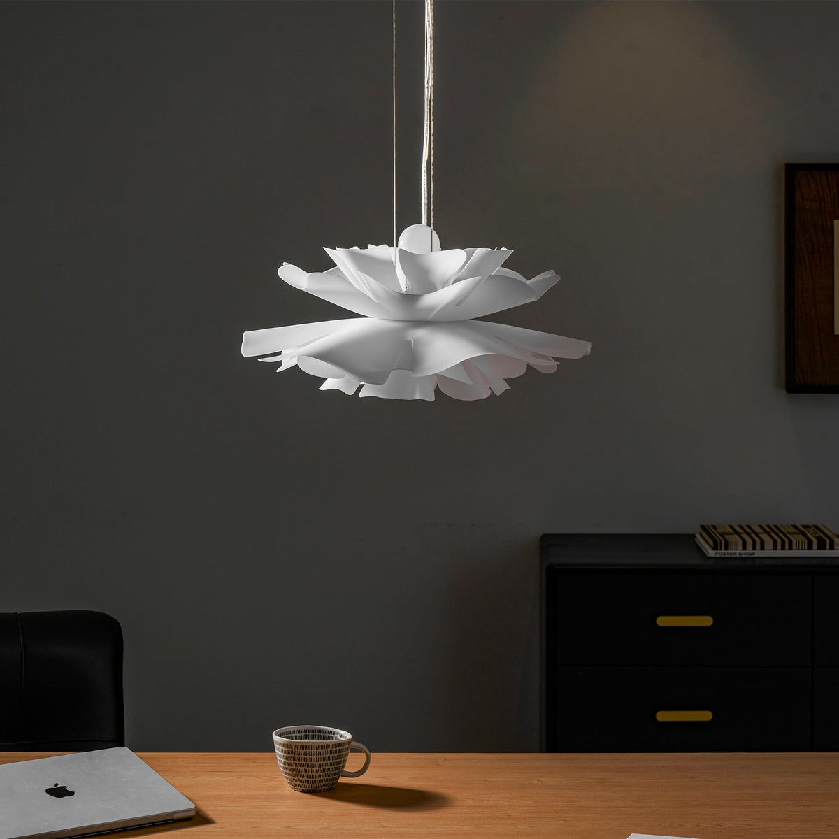 Lotus White Acrylic Pendant Light