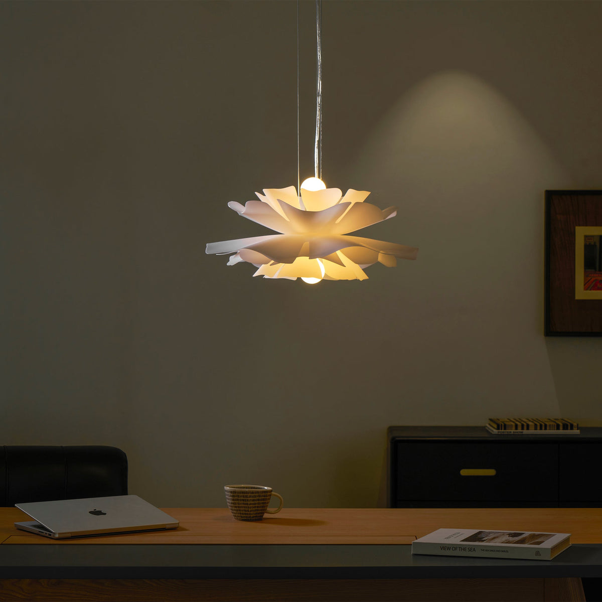 Lotus White Acrylic Pendant Light