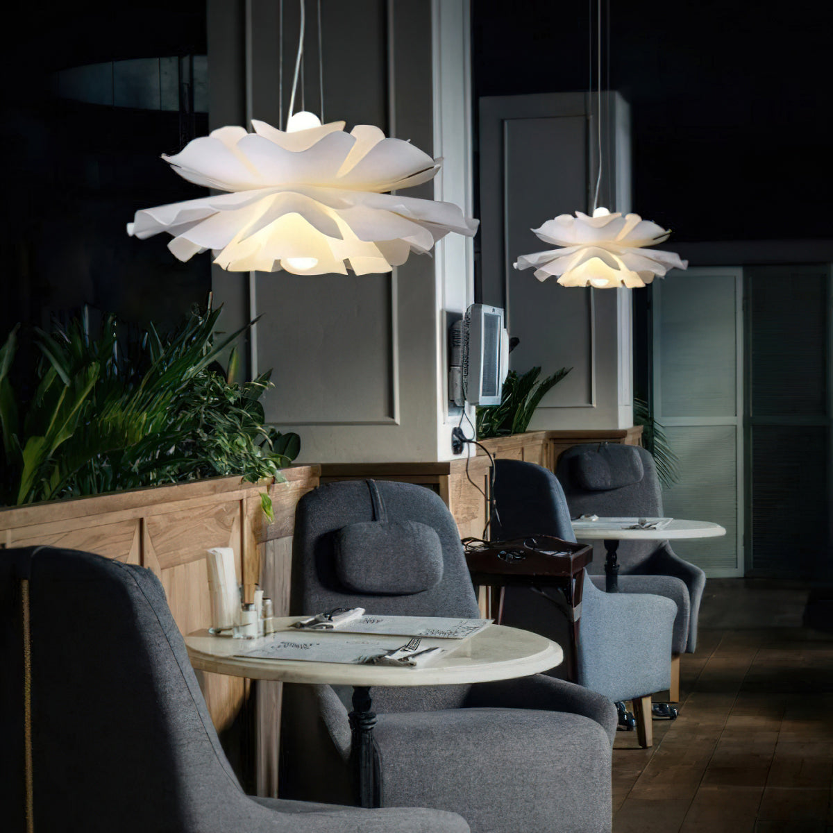 Lotus White Acrylic Pendant Light