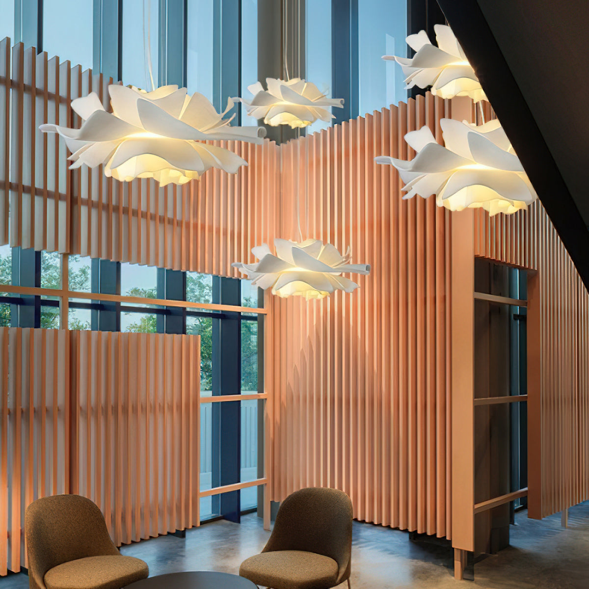 Lotus White Acrylic Pendant Light