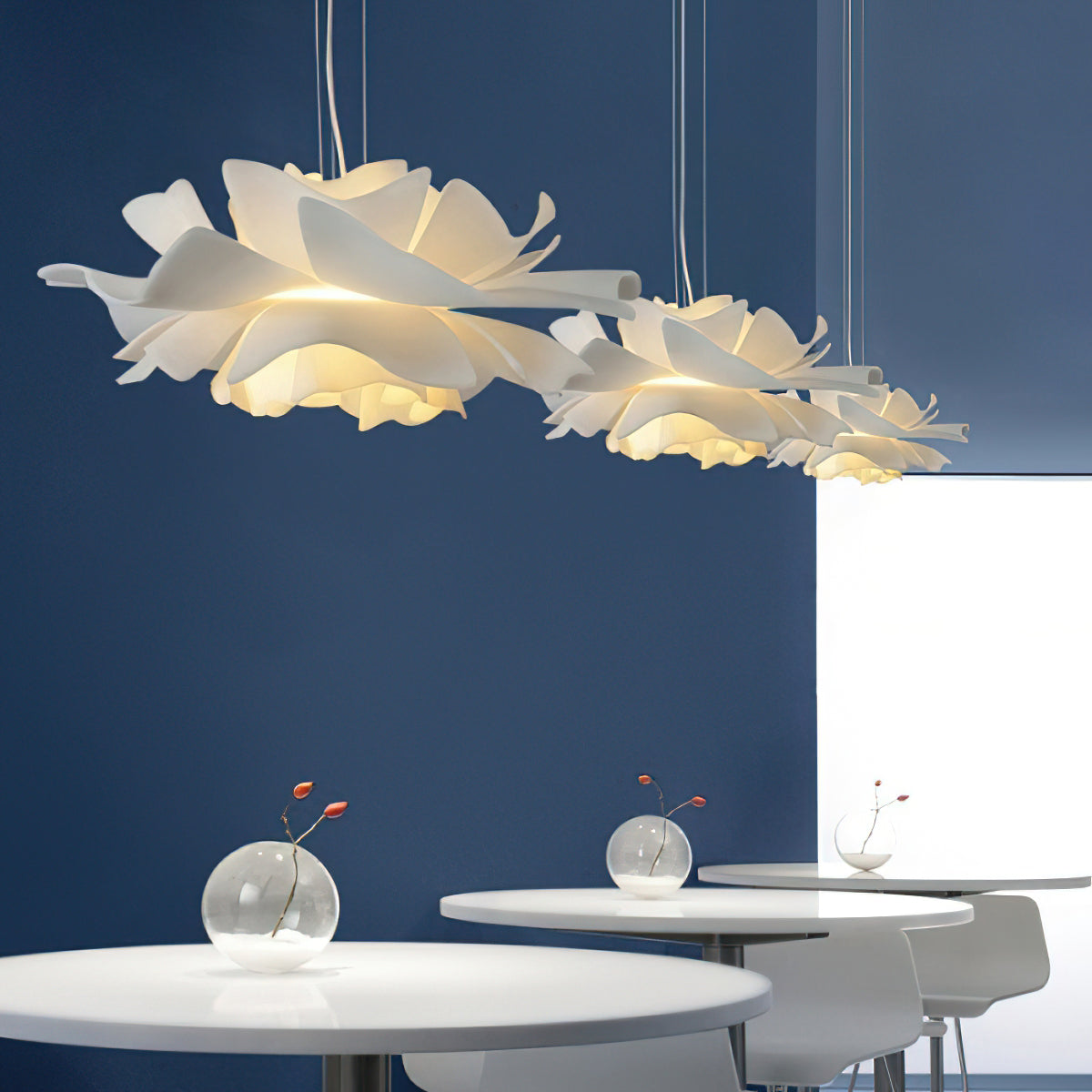 Lotus White Acrylic Pendant Light
