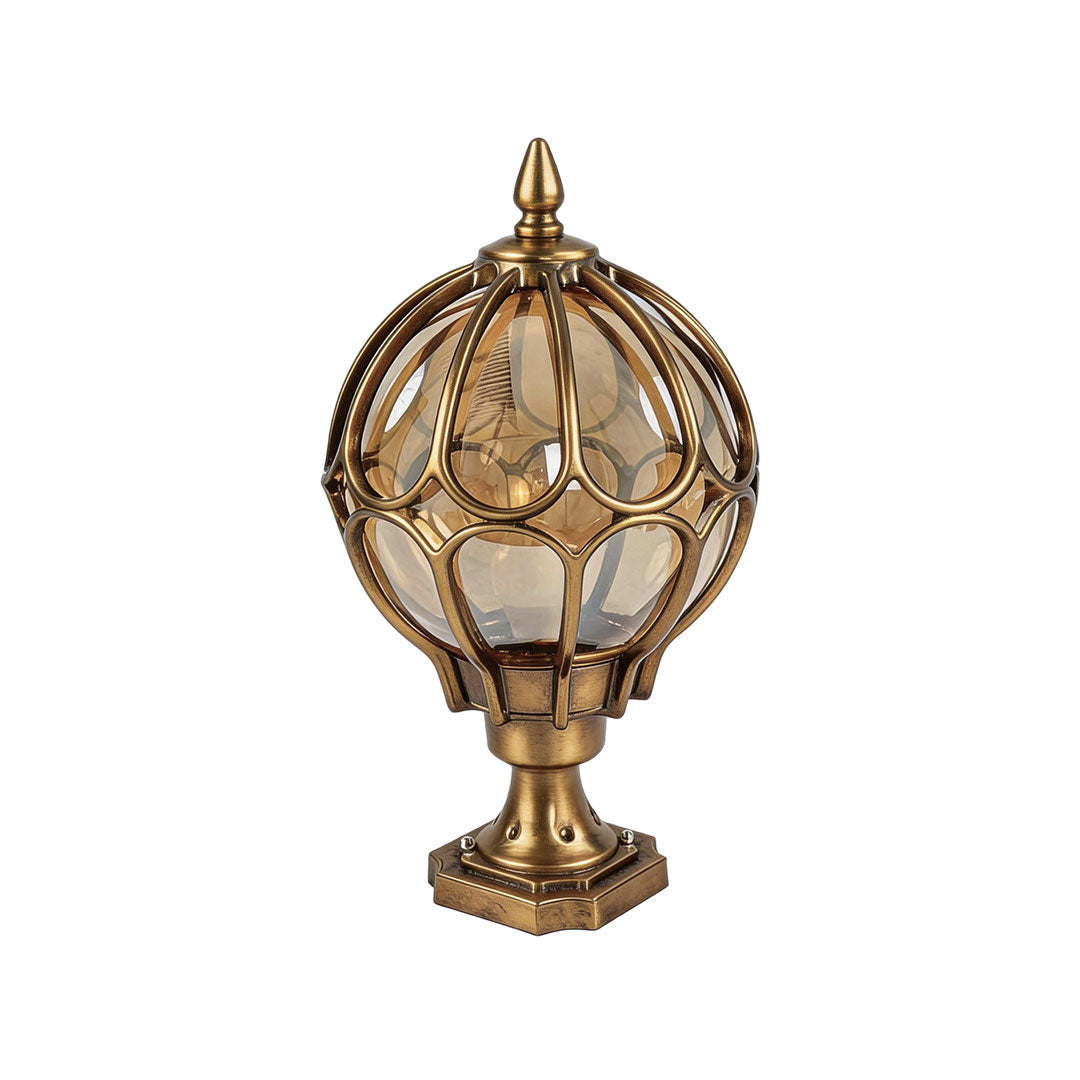 Vintage Glass Globe Pier Post Light