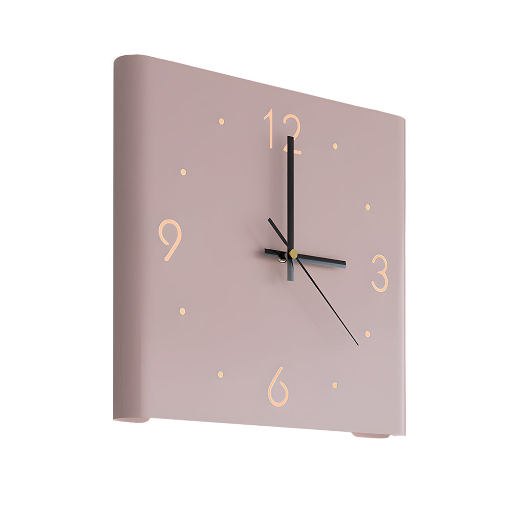 Backlit LED Square Metal Wall Clock