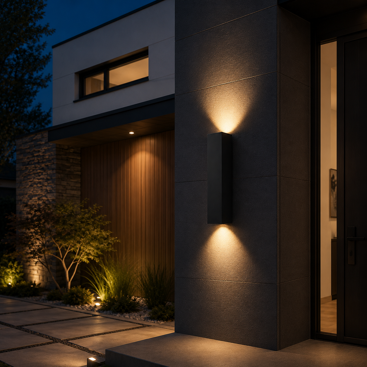 Madeira wall sconce shown from the side against a plain wall