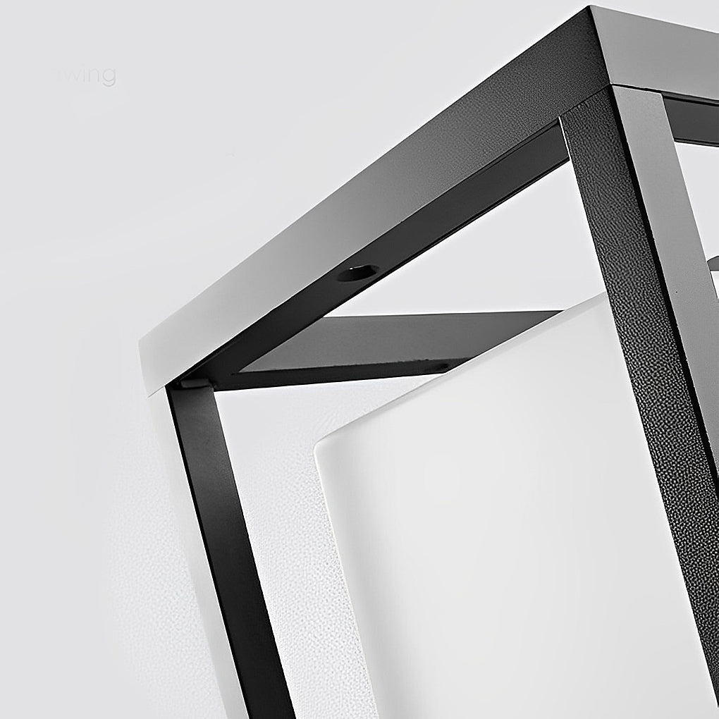 Square Solar Garden Pedestal Light