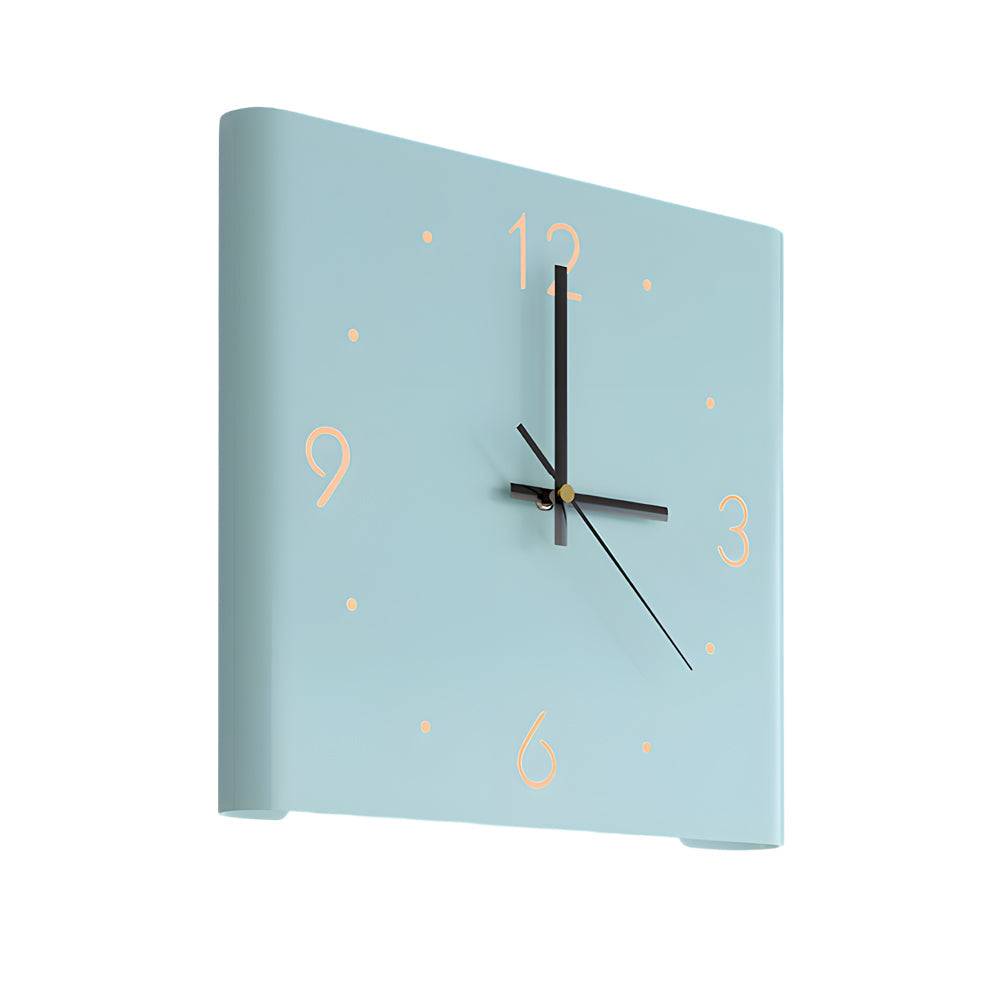 Backlit LED Square Metal Wall Clock