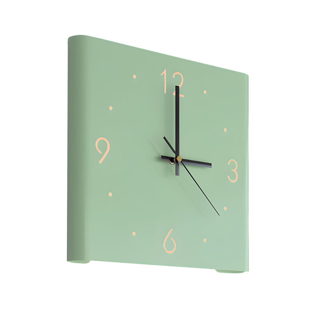 Backlit LED Square Metal Wall Clock