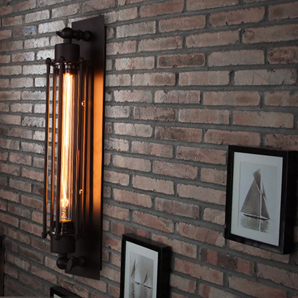 Vintage Industrial Iron Wall Sconce