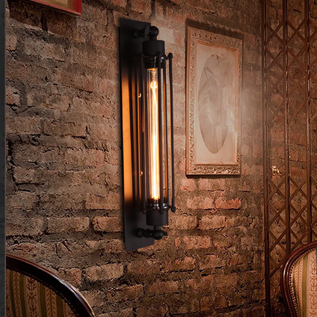 Vintage Industrial Iron Wall Sconce