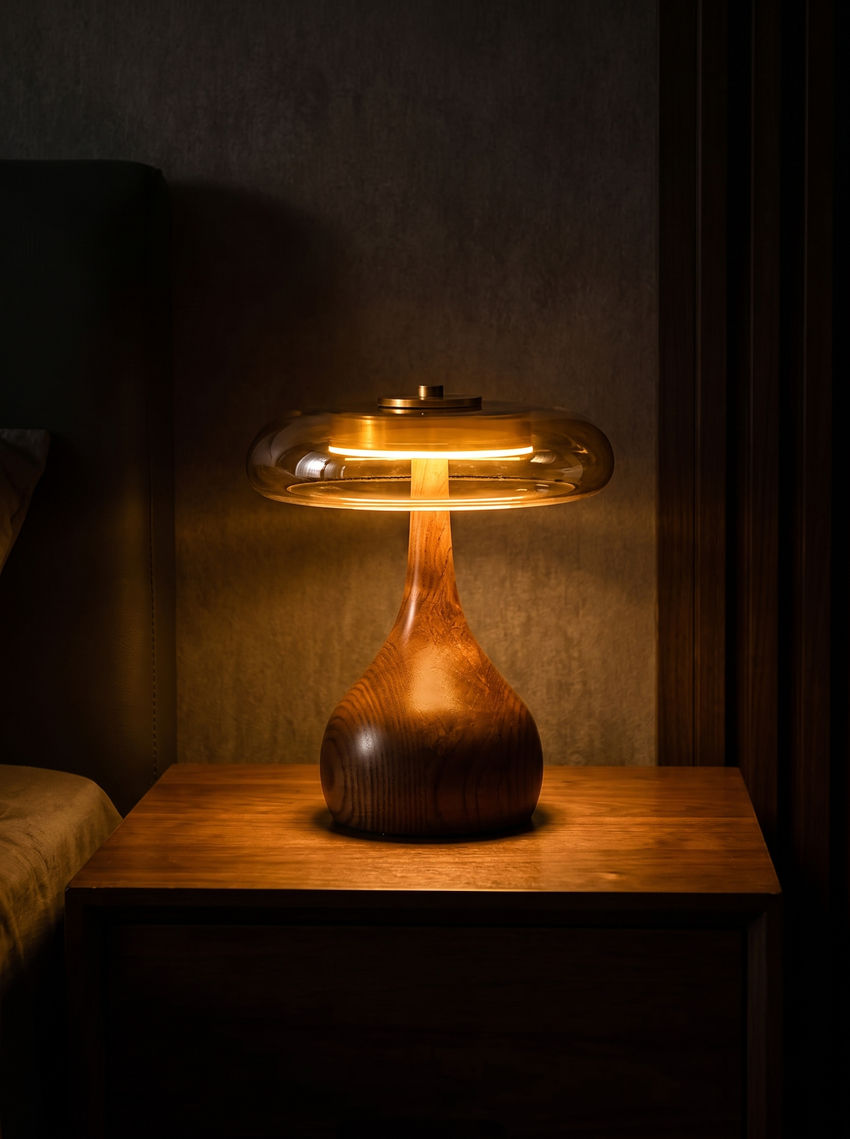 Veyra Modern Glass LED Table Lamp lifestyle 2