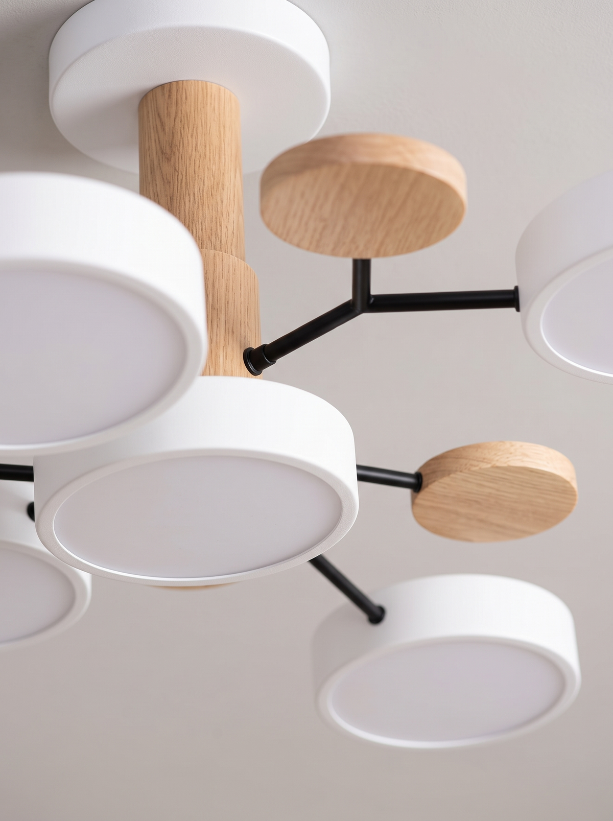 Molecule Branch Semi Flush Ceiling Light close up