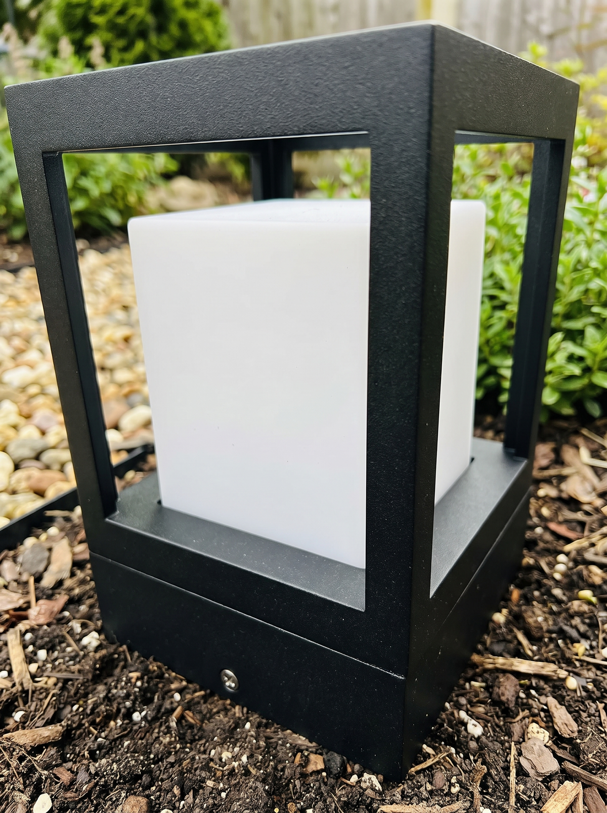 Cylinder LED Landscape Light close up