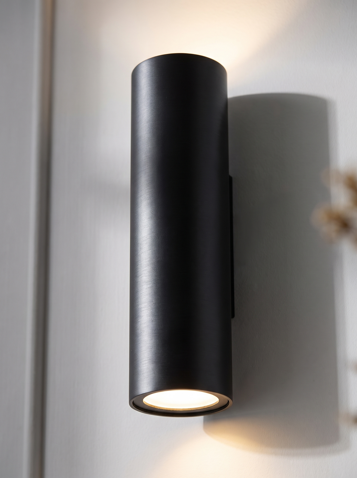 Cylindrical Wall Sconce close up